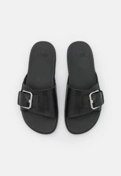 Ugg Solivan Buckle Slide - Sandalias Planas - Black -Ugg 6b11d905491741699f2acab77e76bf9c