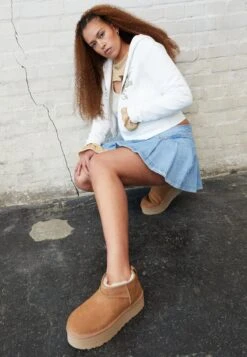 Ugg Classic Ultra Mini Platform - Botines Con Plataforma - Chestnut