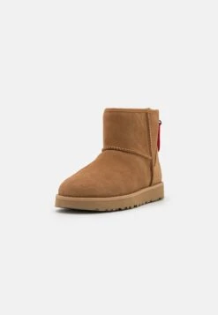 Ugg Classic Mini Logo Zip - Botines - Chestnut -Ugg 98e1ec91b2ac4e0d837fdb5762150015