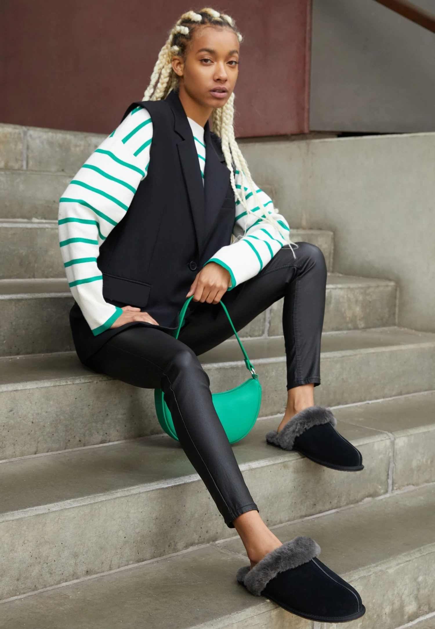 Ugg Scuffette - Pantuflas - Black/Grey 1 Ugg Scuffette - Pantuflas - Black/Grey